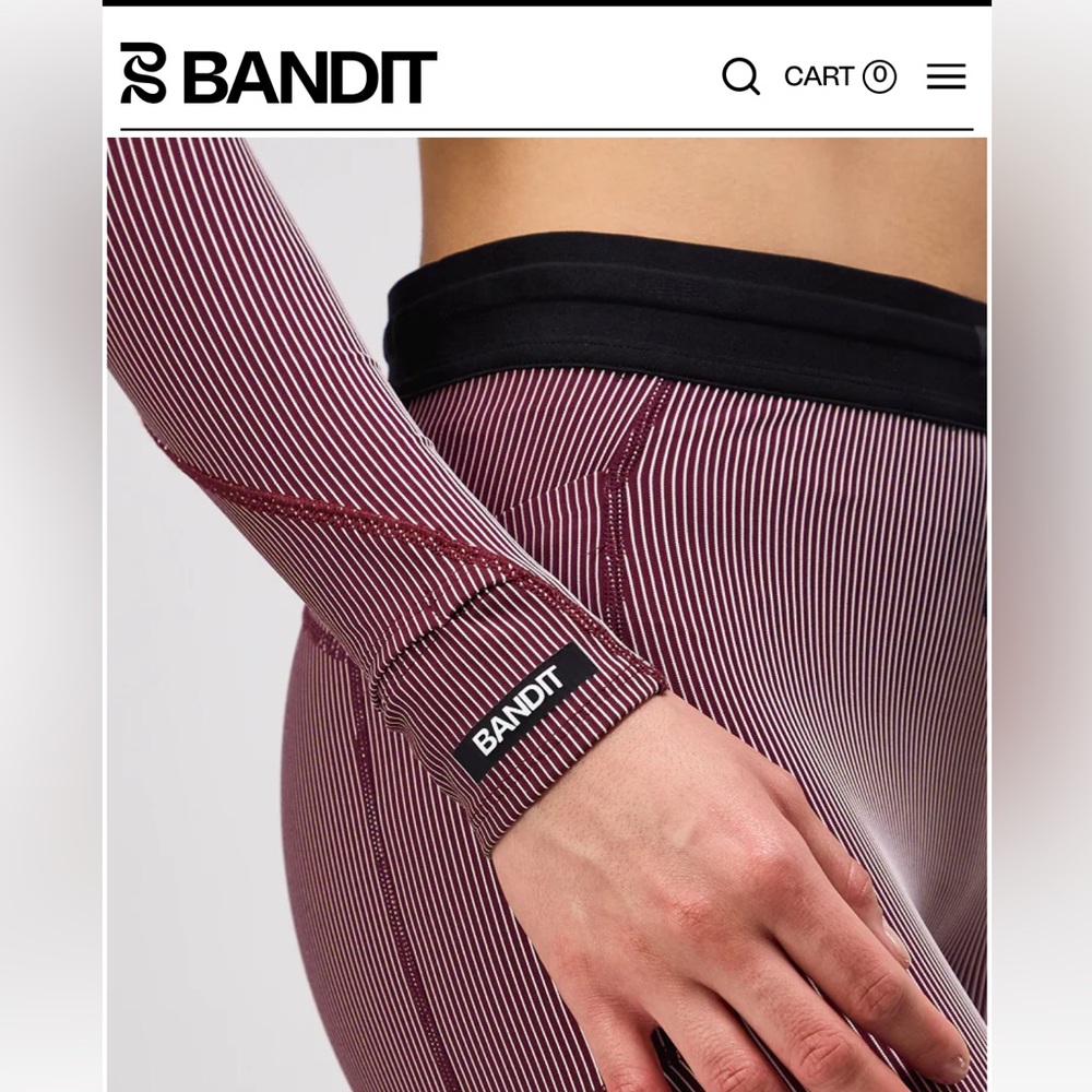 Bandit Striped Cadence 5” Compression shorts in Port